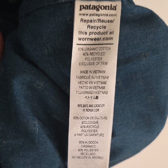 Patagonia Men's Go To Patterned Button Up Shirt Size Small - Picture 5 of 5